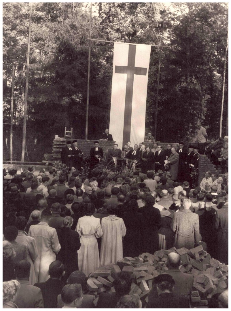 Grundsteinlegung Waldkirche 19.10.1952