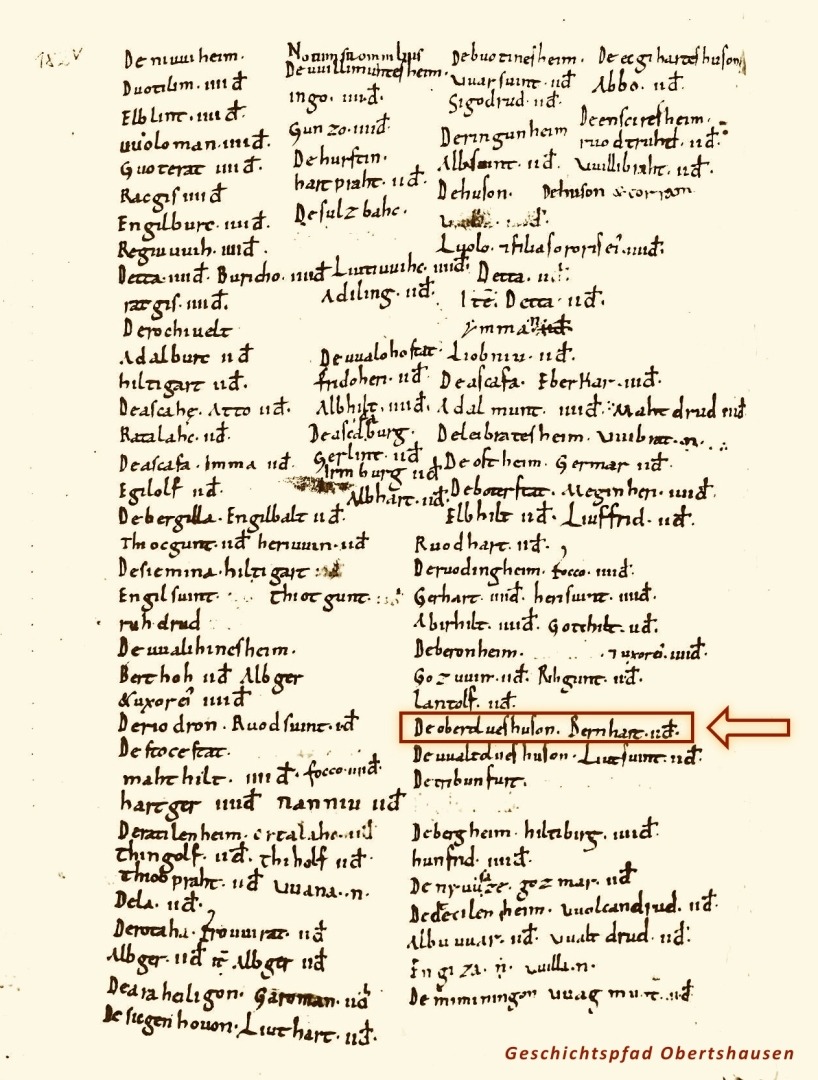 Undatiertes Zinsregister der Abtei Seligenstadt