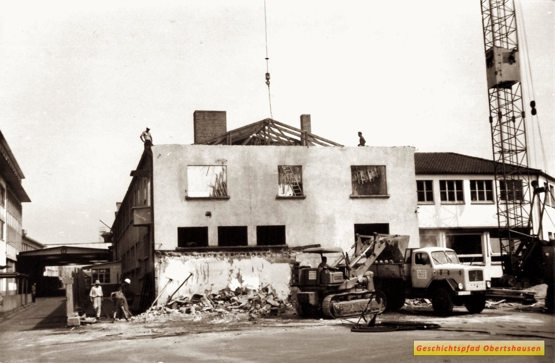 Abriss altes Verwaltungsgebäude im Jahr 1968