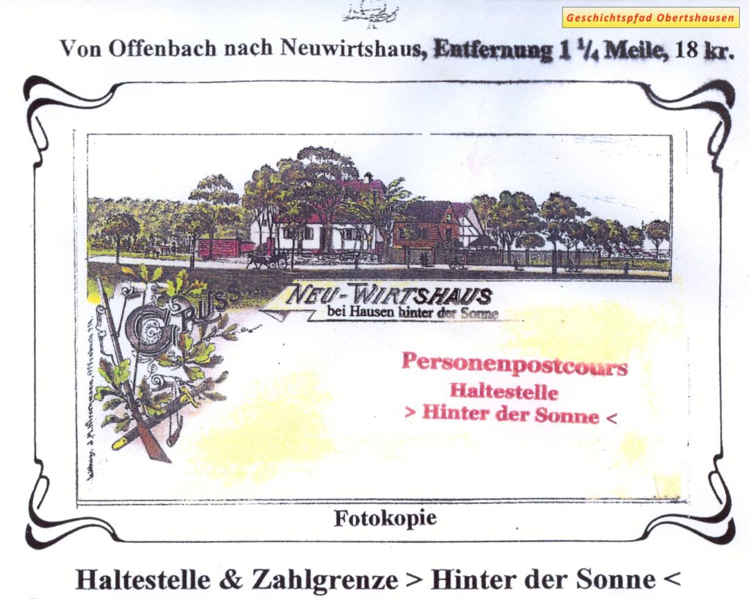 Neu Wirtshaus Postkuschenstation „Hinter der Sonne“ um 1900