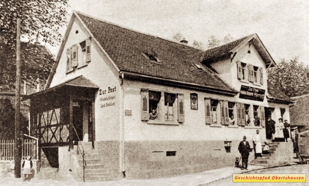Alte Post Jakob Hindelang mit Wirtshaus, um 1900