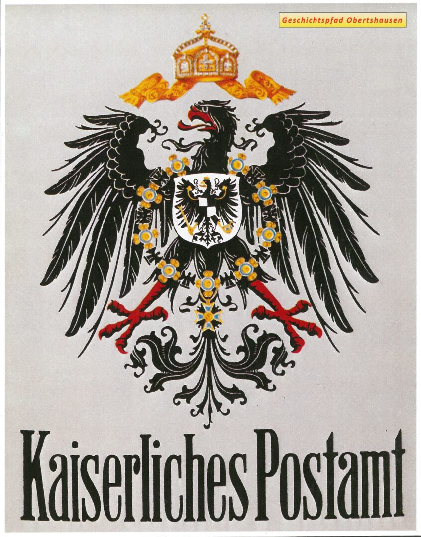 Kaiserliches Postamt Schild, um 1900