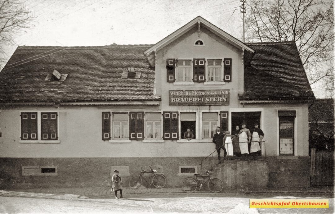 Wirtschaft und Metzgerei zur Post Andreas Hindelang, um 1920