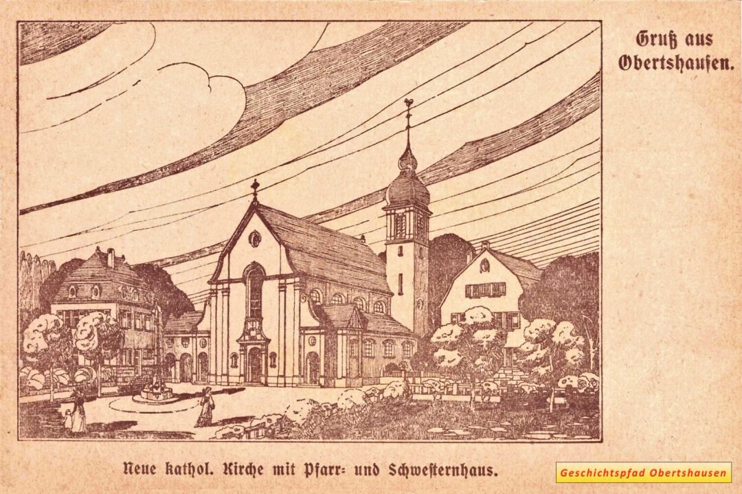 Entwurf Herz-Jesu-Kirche, Postkarte aus dem Jahr 1911