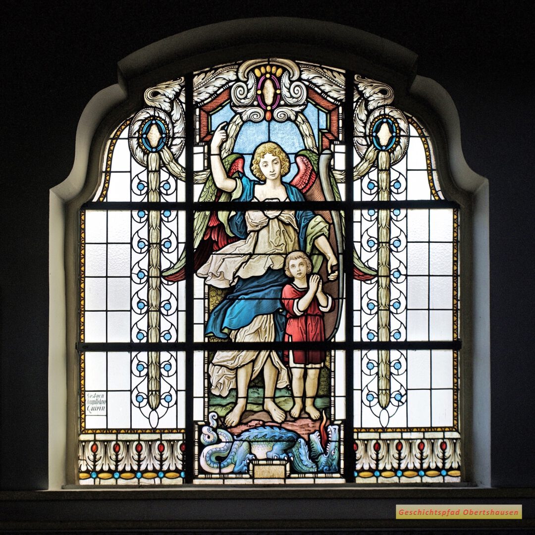 Kirchenfenster 2: Schutzengel - gestiftet von Hauptlehrer Quirin